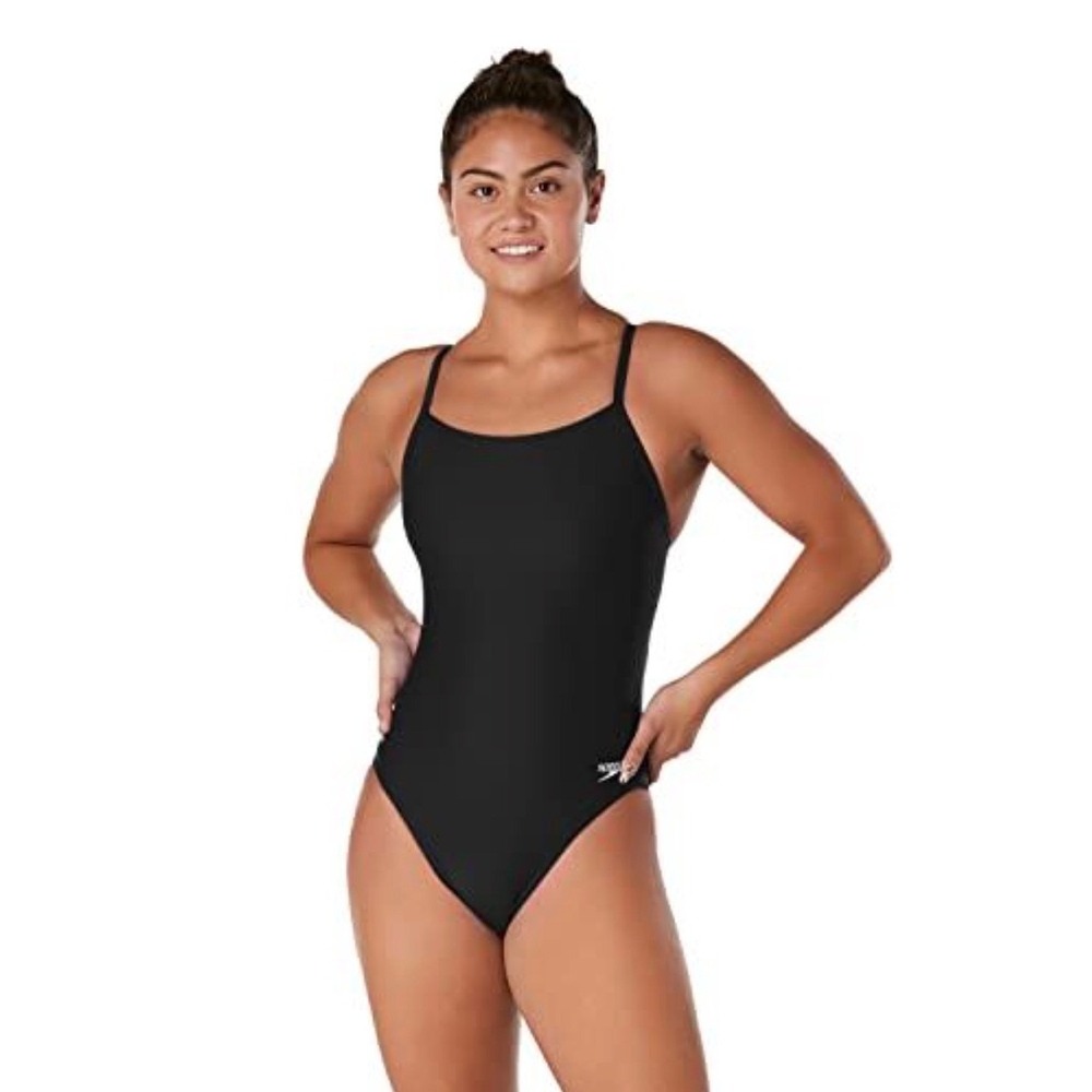 Speedo Womens ProLT Flyback One Piece Swimsuit Solid‎ Black Training Size 10/36